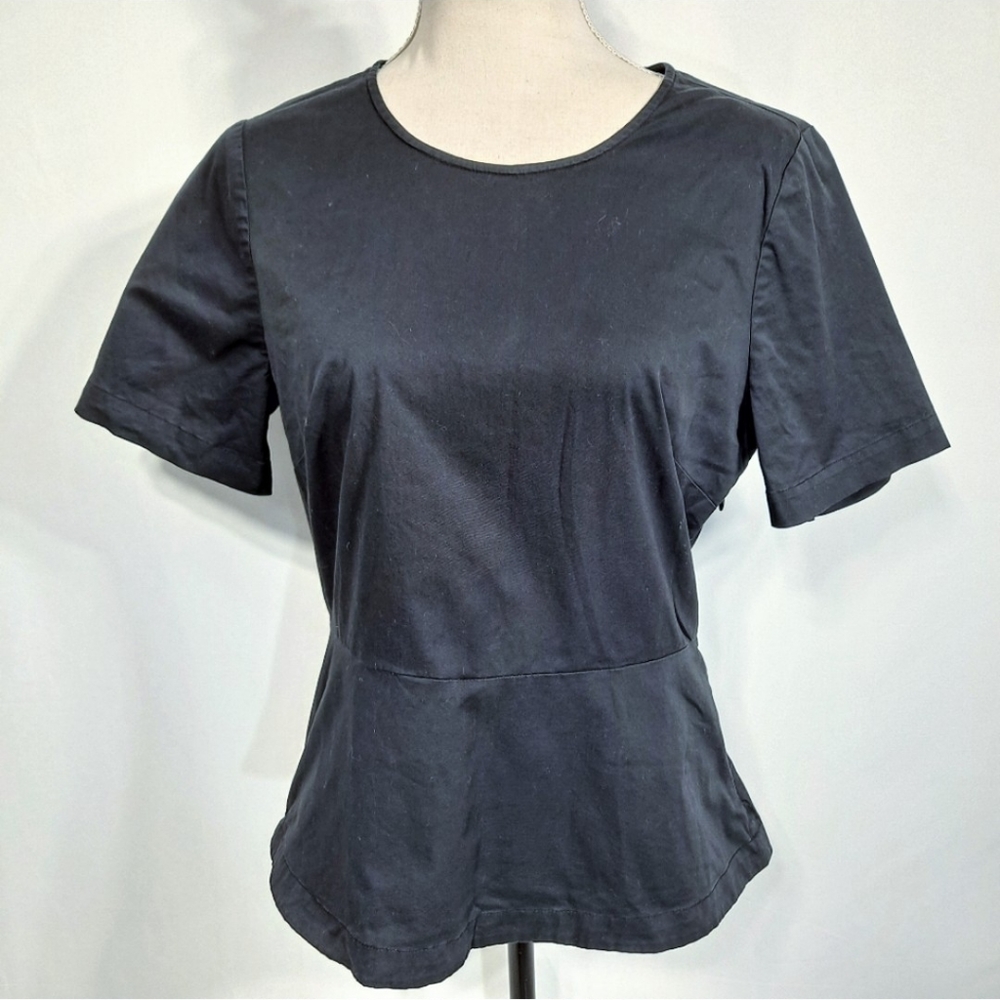 Kate Spade Black Peplum Blouse